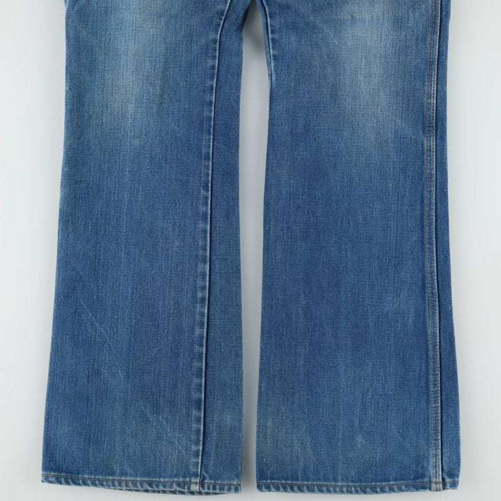 ~90'S Wrangler Flare Cut Denim Pants, Made in USA, Men's Size W31 (approx.), Vintage unclear blue type Vintage Second Hand