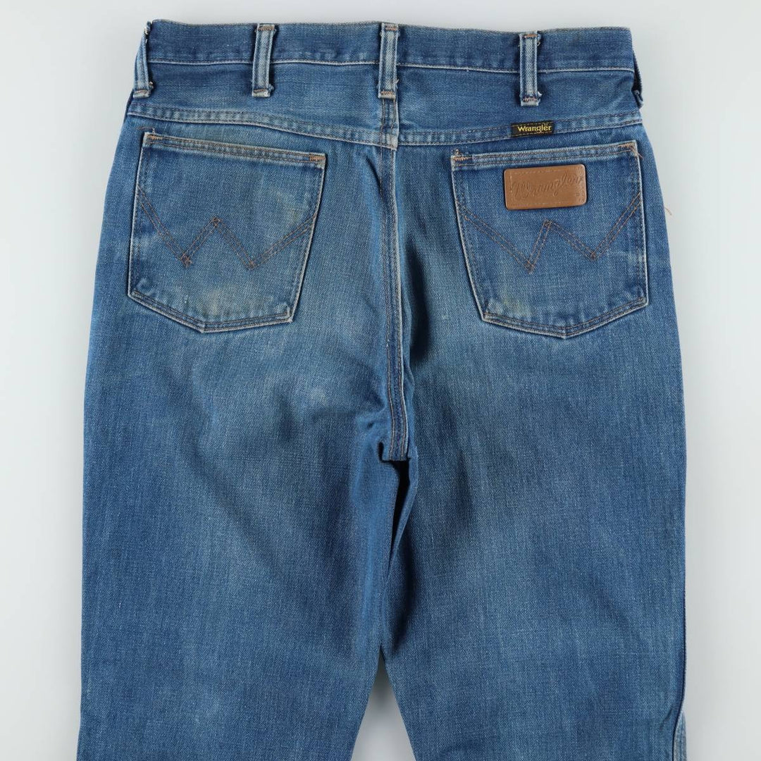 ~90'S Wrangler Flare Cut Denim Pants, Made in USA, Men's Size W31 (approx.), Vintage unclear blue type Vintage Second Hand