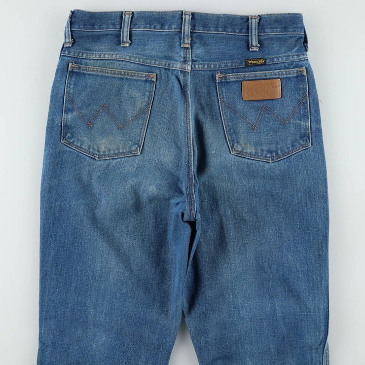~90'S Wrangler Flare Cut Denim Pants, Made in USA, Men's Size W31 (approx.), Vintage unclear blue type Vintage Second Hand