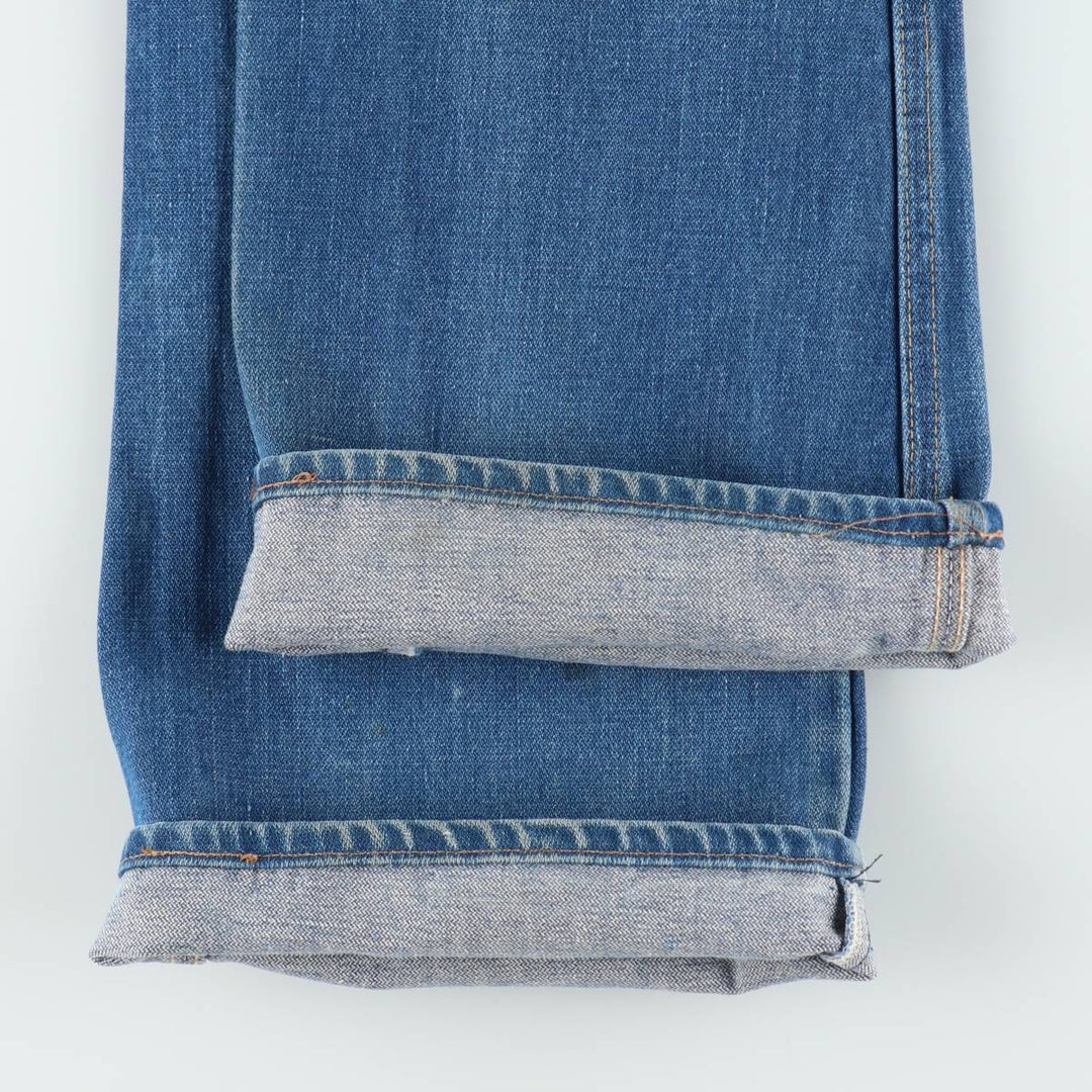 ~90'S Wrangler Flare Cut Denim Pants, Made in USA, Men's Size W31 (approx.), Vintage unclear blue type Vintage Second Hand