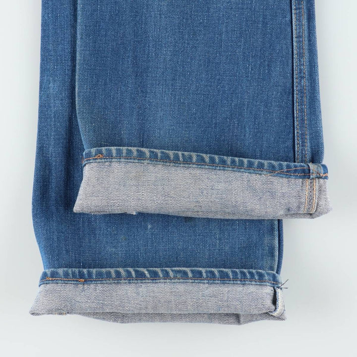 ~90'S Wrangler Flare Cut Denim Pants, Made in USA, Men's Size W31 (approx.), Vintage unclear blue type Vintage Second Hand