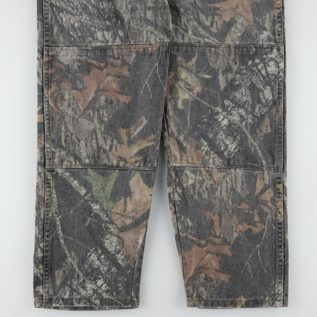 Wrangler Camouflage Pattern Realtree Camo Tapered Denim Pants, Men's Size W33 cotton Khaki type Vintage Second Hand