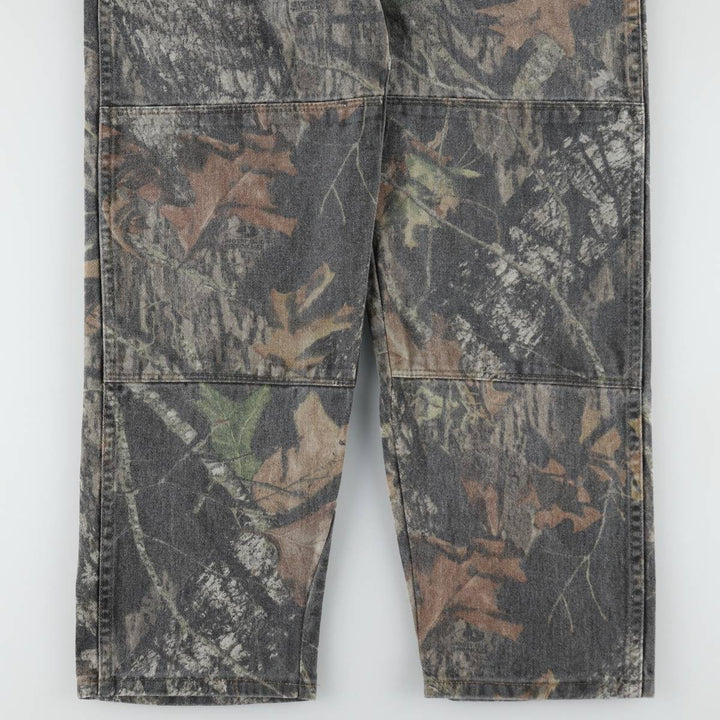 Wrangler Camouflage Pattern Realtree Camo Tapered Denim Pants, Men's Size W33 cotton Khaki type Vintage Second Hand