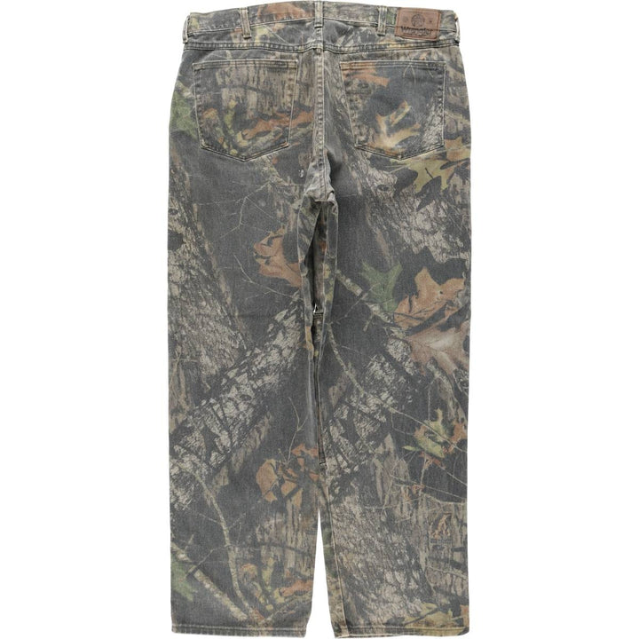 Wrangler Camouflage Pattern RealTree Camo Tapered Denim Pants, Men's W37 (approx.) unclear Khaki type Vintage Second Hand