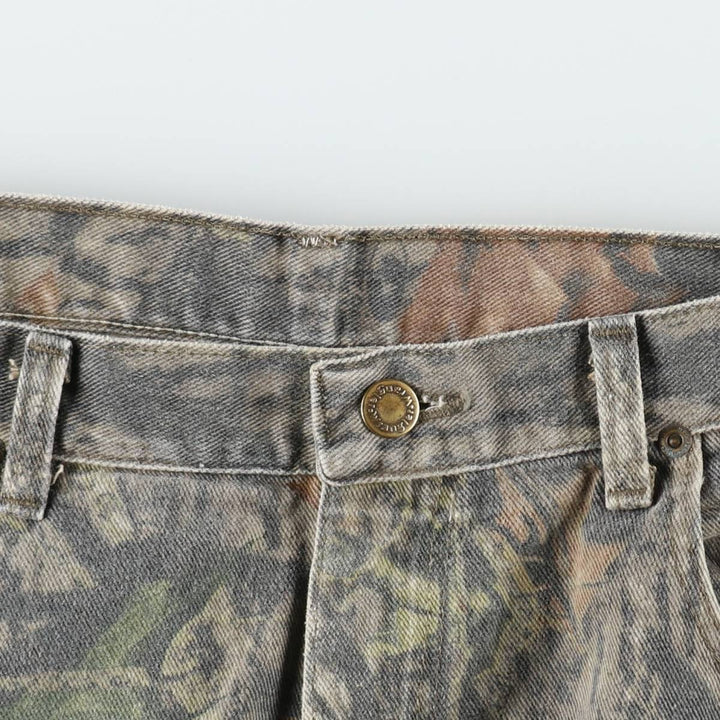 Wrangler Camouflage Pattern RealTree Camo Tapered Denim Pants, Men's W37 (approx.) unclear Khaki type Vintage Second Hand