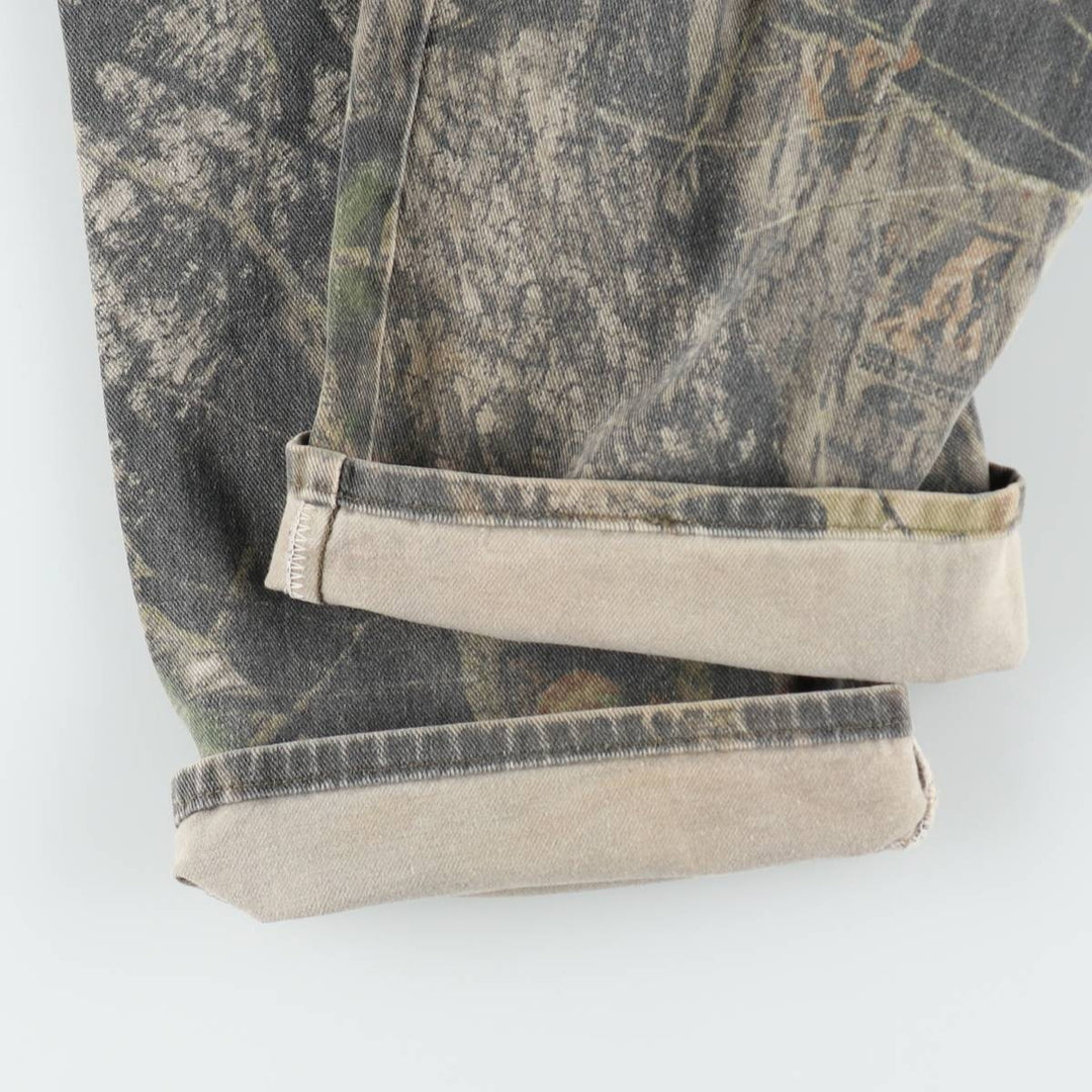 Wrangler Camouflage Pattern RealTree Camo Tapered Denim Pants, Men's W37 (approx.) unclear Khaki type Vintage Second Hand