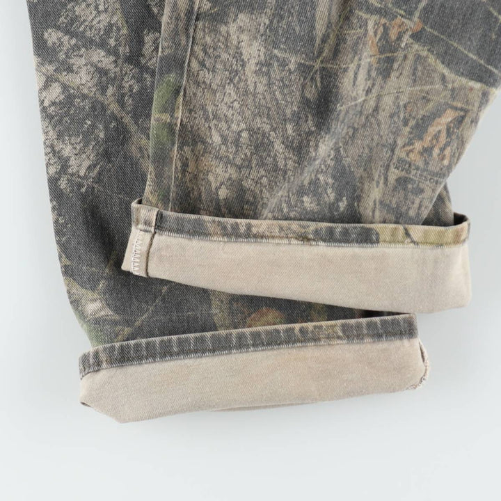 Wrangler Camouflage Pattern RealTree Camo Tapered Denim Pants, Men's W37 (approx.) unclear Khaki type Vintage Second Hand
