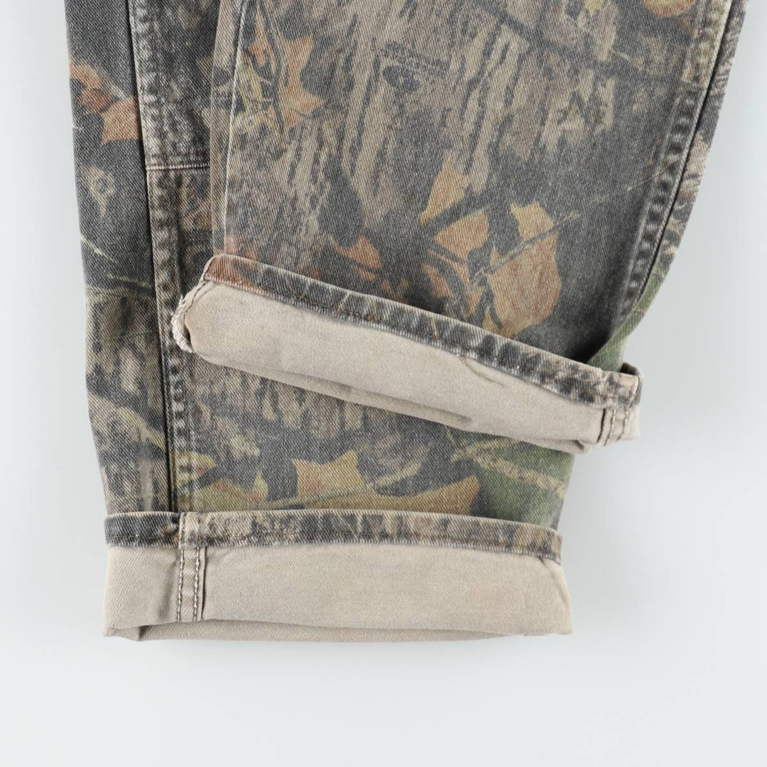 Wrangler Camouflage Pattern RealTree Camo Tapered Denim Pants, Men's W37 (approx.) unclear Khaki type Vintage Second Hand