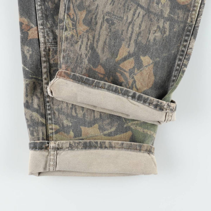 Wrangler Camouflage Pattern RealTree Camo Tapered Denim Pants, Men's W37 (approx.) unclear Khaki type Vintage Second Hand
