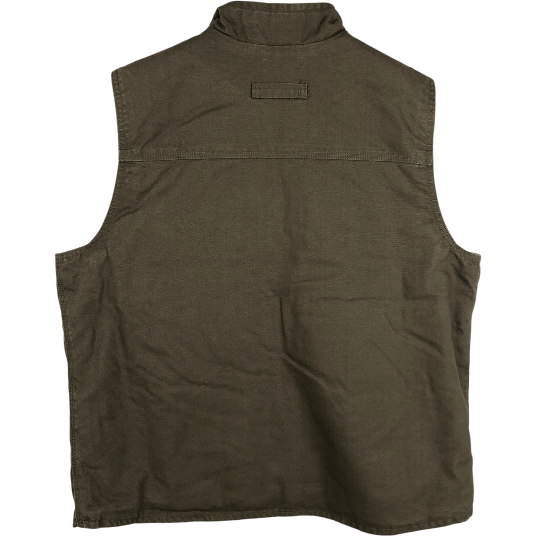 RED HEAD Duck Vest, Men's Size L (approx.) cotton Khaki type Vintage Second Hand