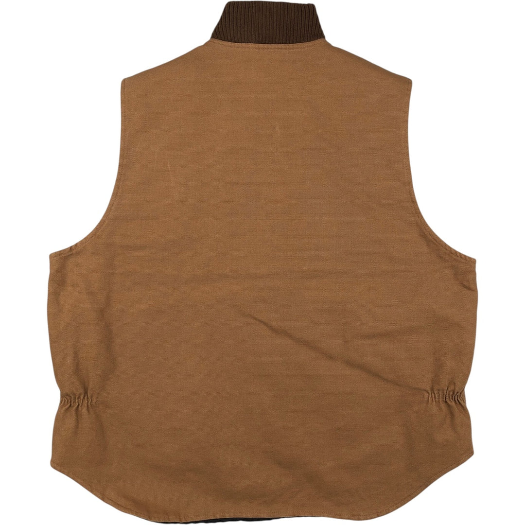 Tri-Montain Padded Duck Vest, Men's Size L (approx.) cotton brown type Vintage Second Hand