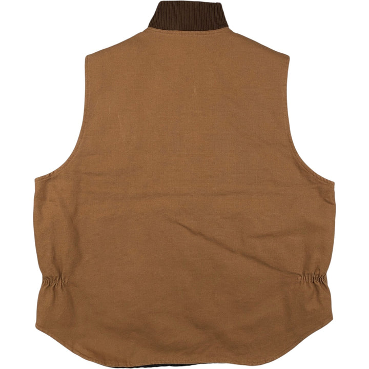 Tri-Montain Padded Duck Vest, Men's Size L (approx.) cotton brown type Vintage Second Hand