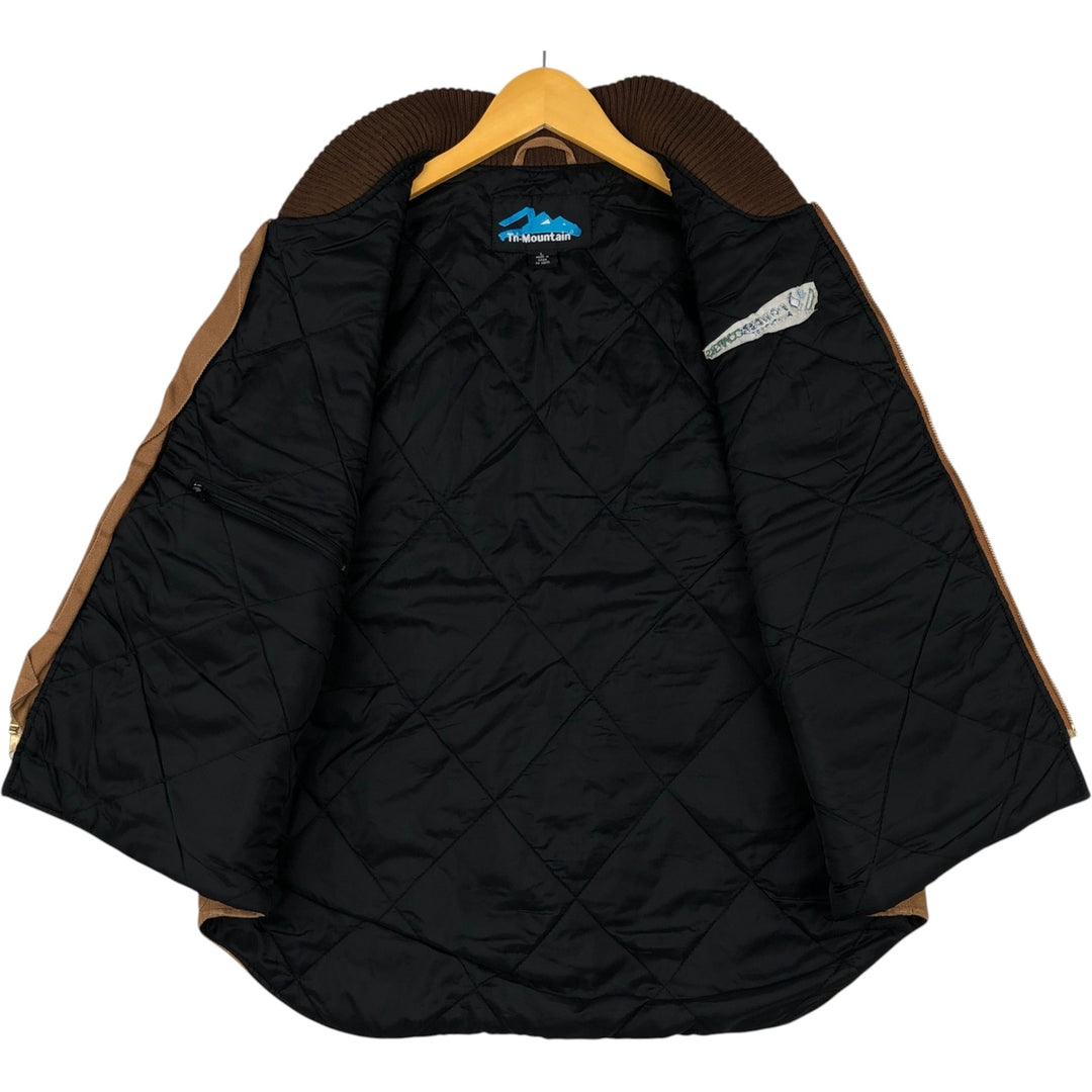 Tri-Montain Padded Duck Vest, Men's Size L (approx.) cotton brown type Vintage Second Hand