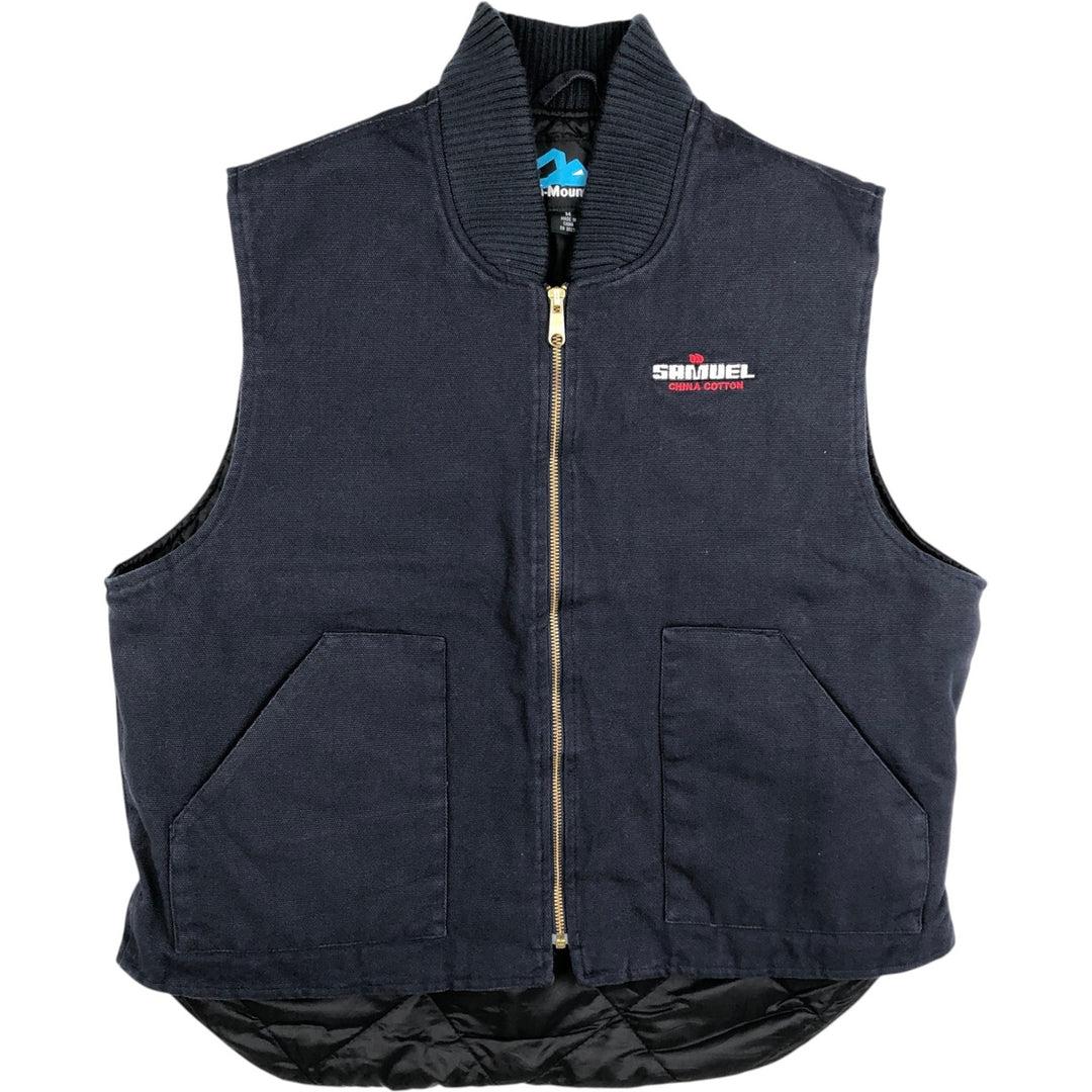 Tri-Montain Padded Duck Vest, Men's Size M cotton navy blue type Vintage Second Hand