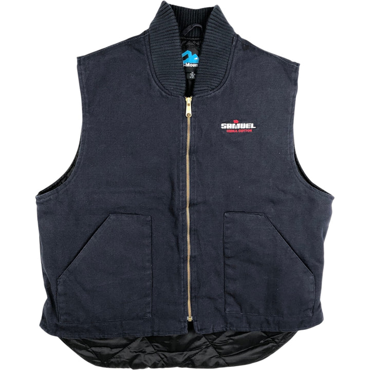 Tri-Montain Padded Duck Vest, Men's Size M cotton navy blue type Vintage Second Hand