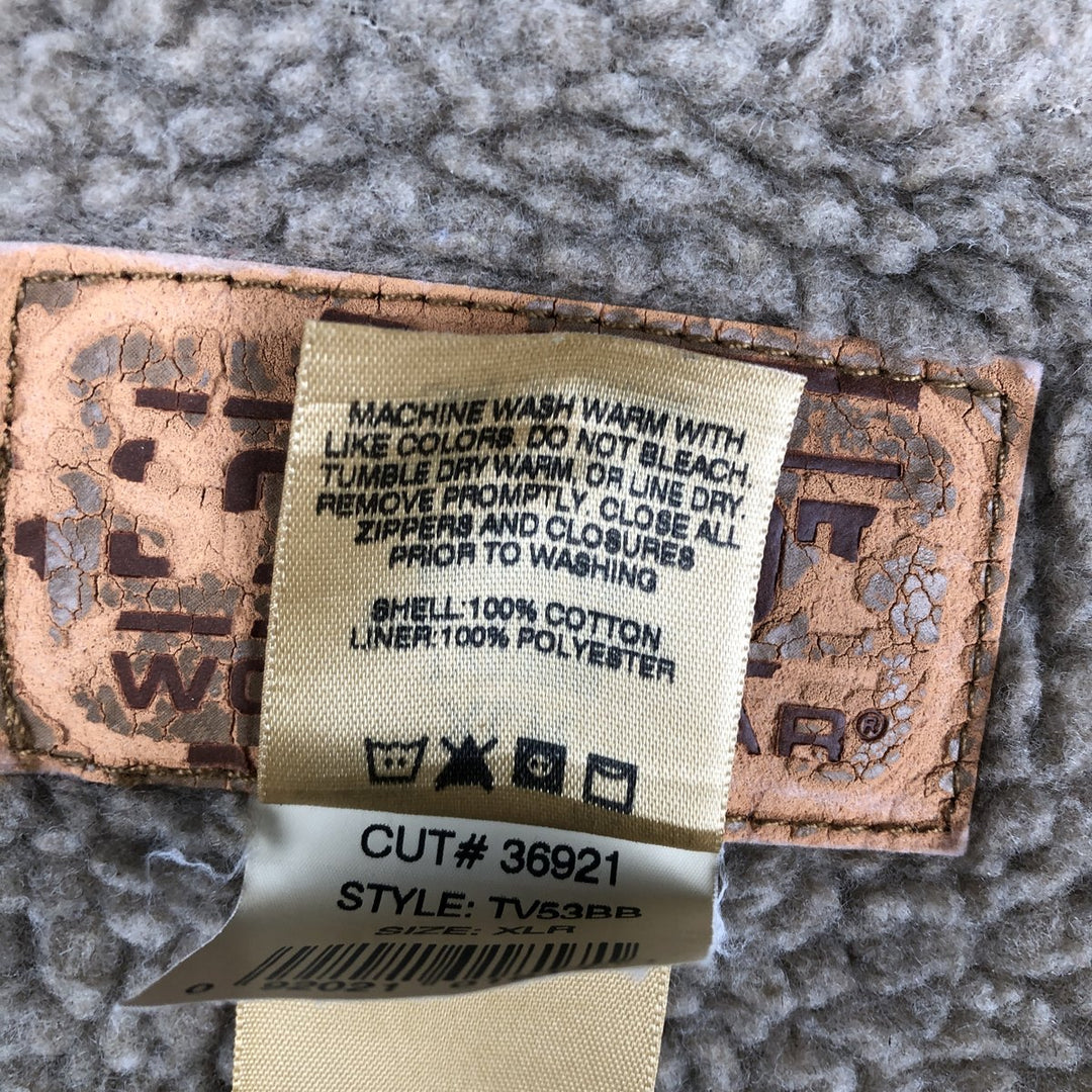 SCHMIDT Duck Vest, Men's XL (approx.) cotton brown type Vintage Second Hand