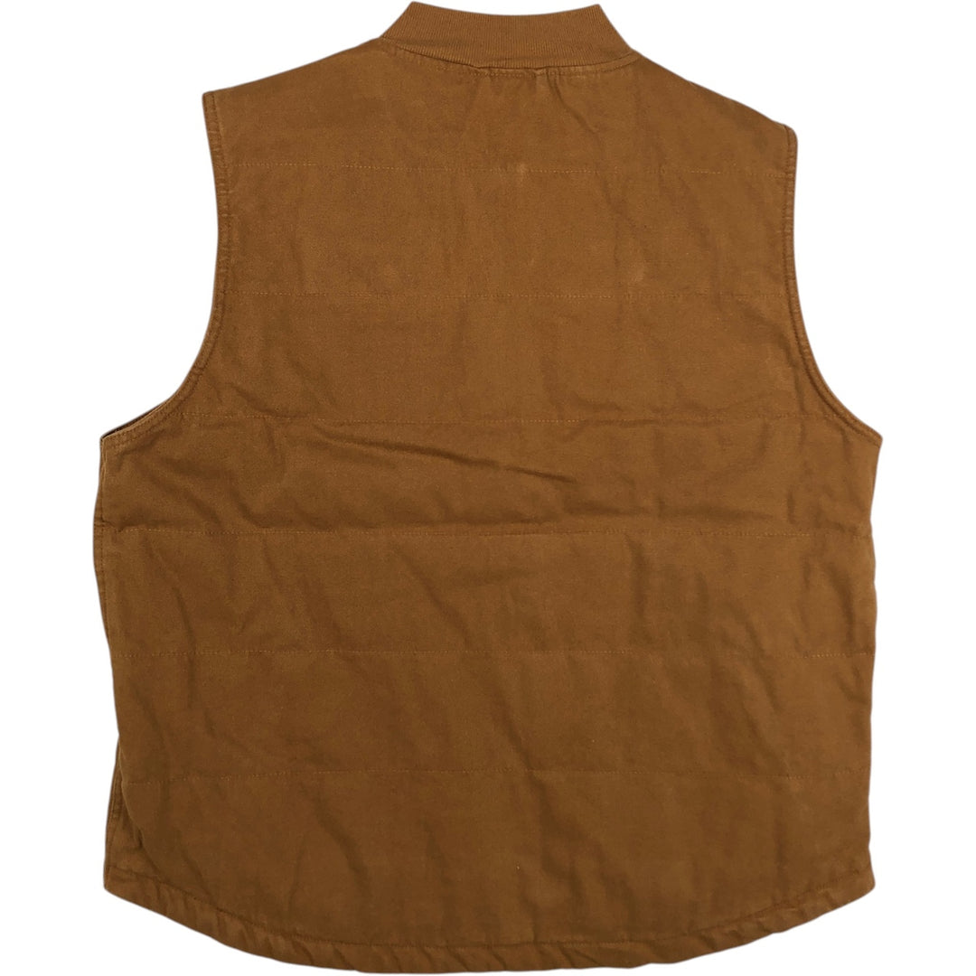 Wrangler WORKWEAR Padded Duck Vest, Men's XL (approx.) cotton brown type Vintage Second Hand