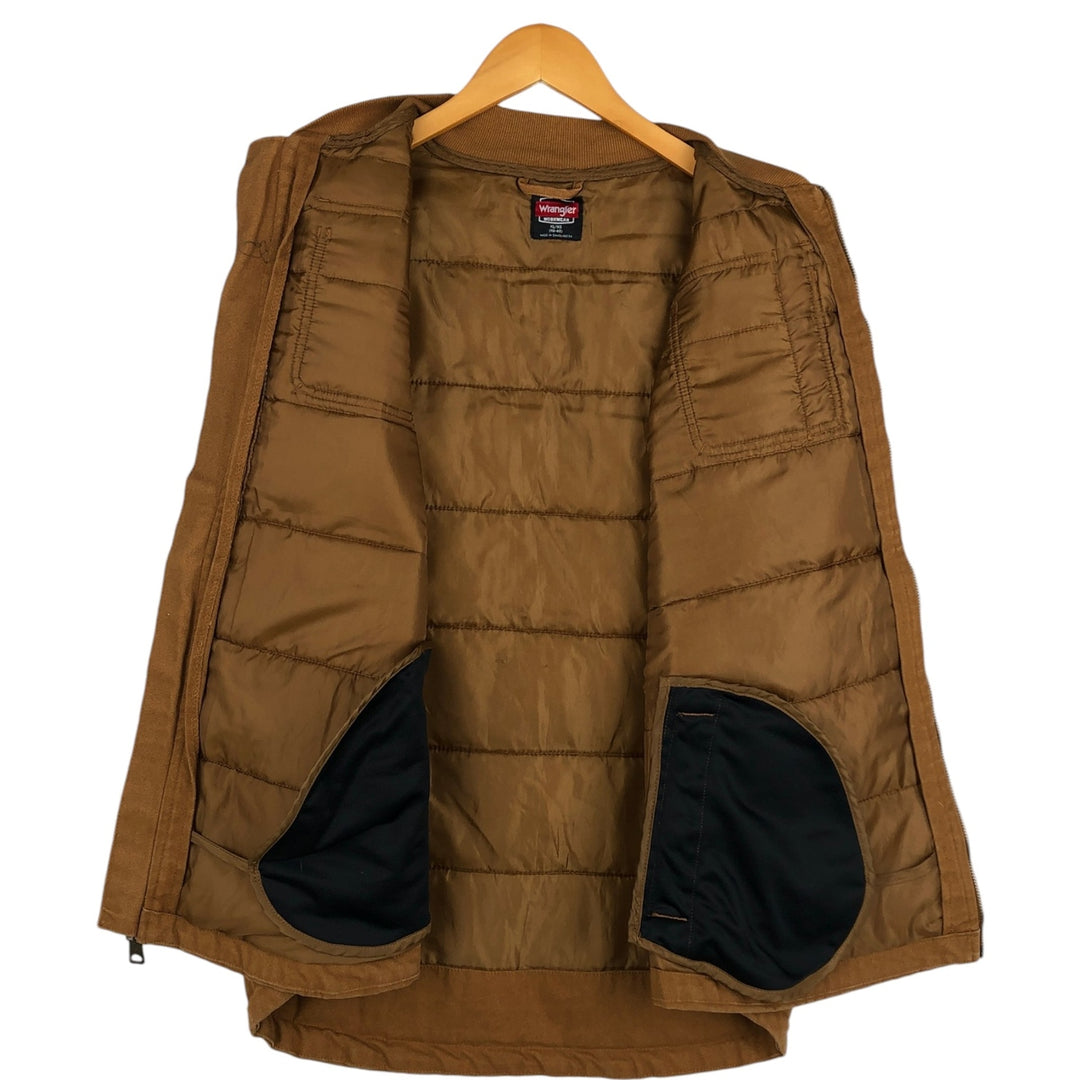Wrangler WORKWEAR Padded Duck Vest, Men's XL (approx.) cotton brown type Vintage Second Hand