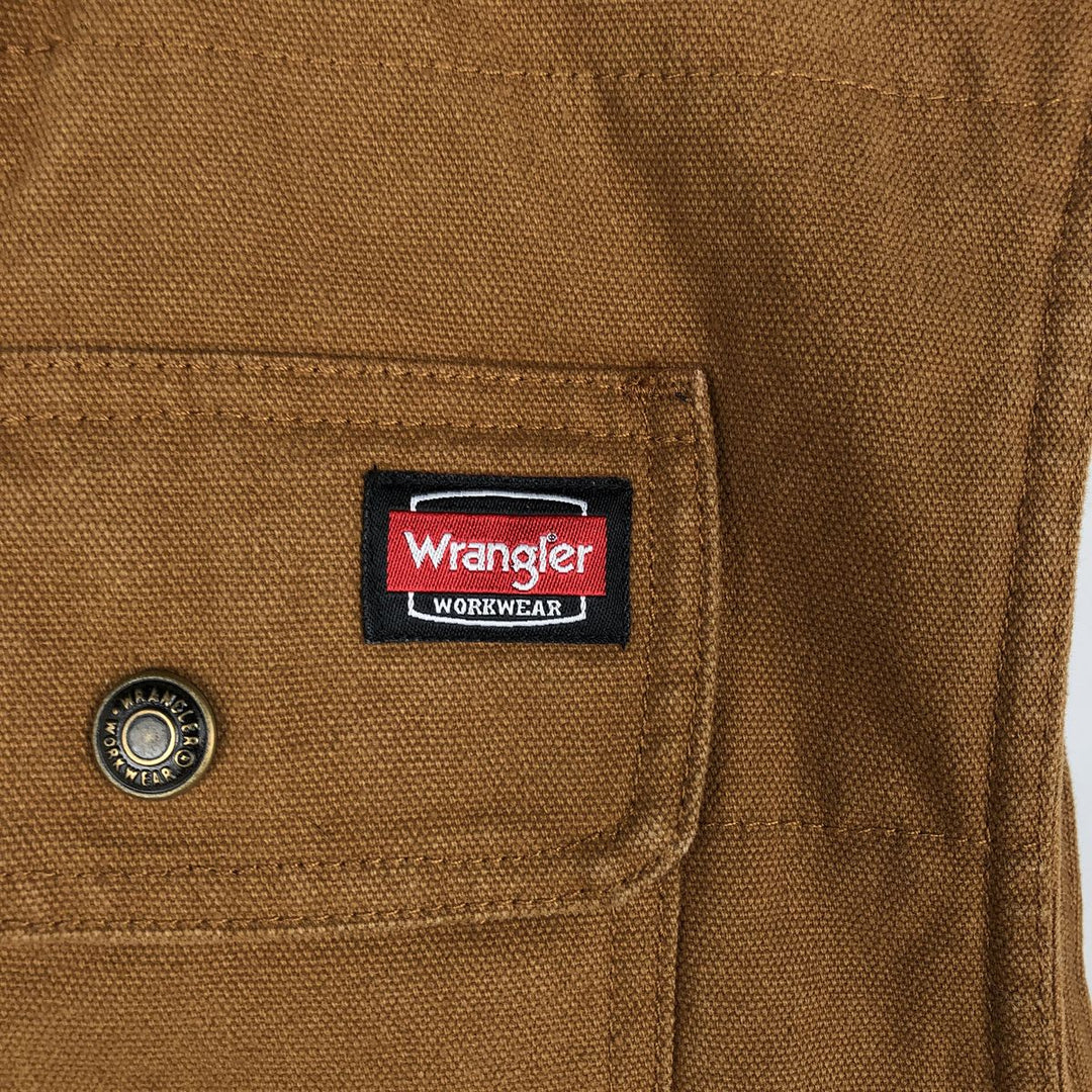 Wrangler WORKWEAR Padded Duck Vest, Men's XL (approx.) cotton brown type Vintage Second Hand