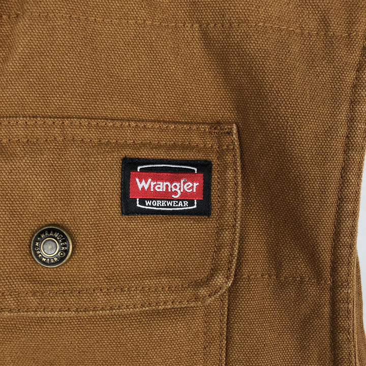 Wrangler WORKWEAR Padded Duck Vest, Men's XL (approx.) cotton brown type Vintage Second Hand