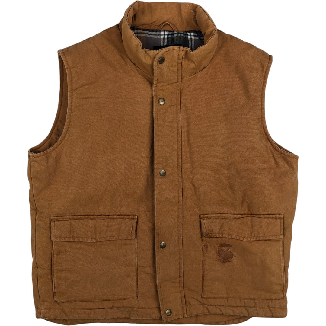 Dakota Duck Vest with Padded Lining, Men's Size L cotton brown type Vintage Second Hand