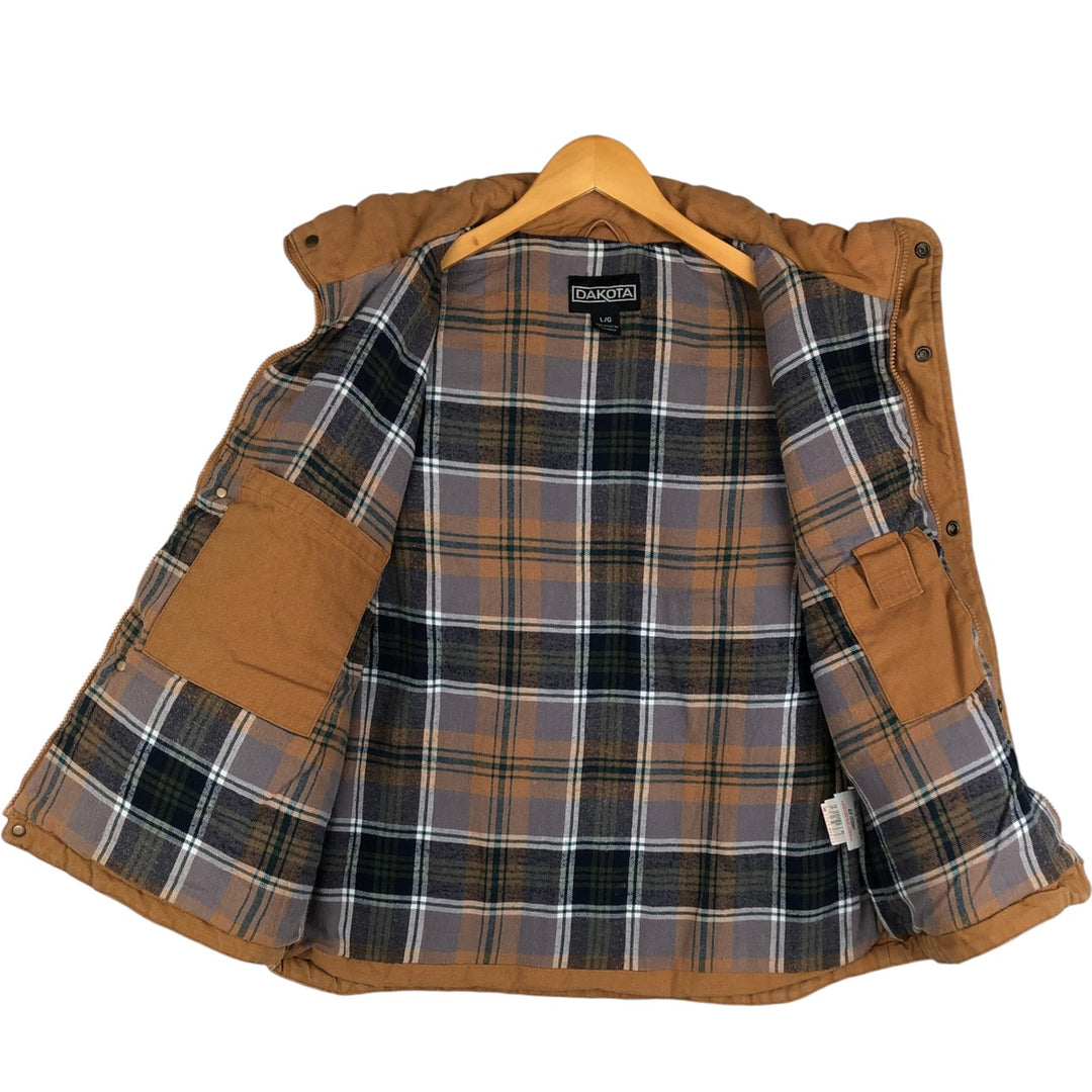 Dakota Duck Vest with Padded Lining, Men's Size L cotton brown type Vintage Second Hand