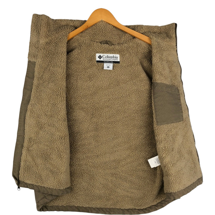 2000'S Columbia padded duck vest, men's size XL. cotton brown type Vintage Second Hand
