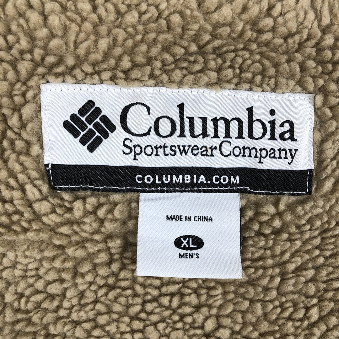 2000'S Columbia padded duck vest, men's size XL. cotton brown type Vintage Second Hand