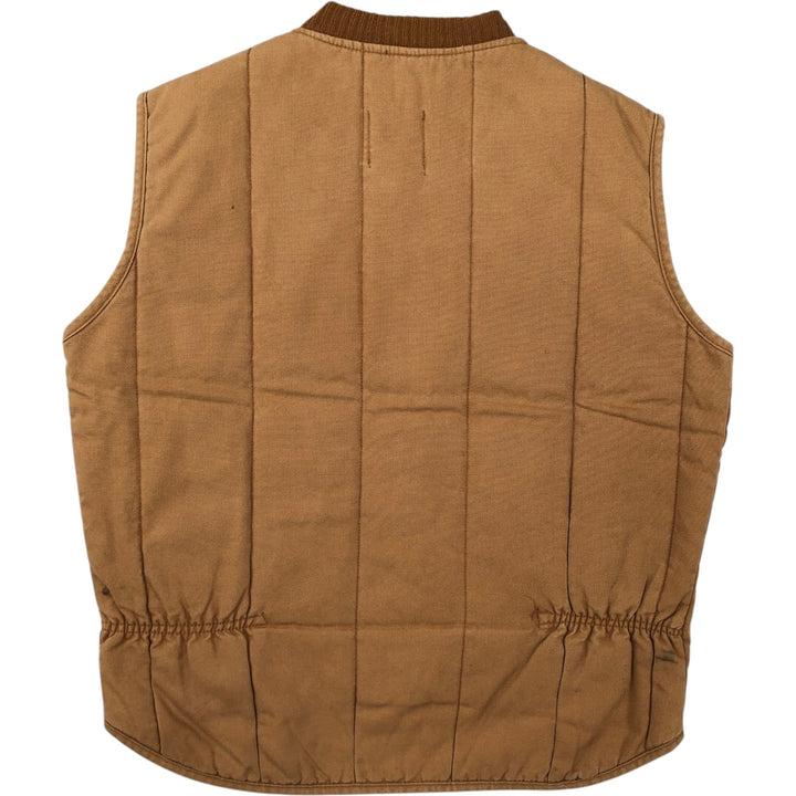 ZERO-ZONE Duck Vest, Made in USA, Men's Size L (Equivalent), Vintage Nylon ocher yellow type Vintage Second Hand