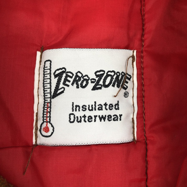 ZERO-ZONE Duck Vest, Made in USA, Men's Size L (Equivalent), Vintage Nylon ocher yellow type Vintage Second Hand