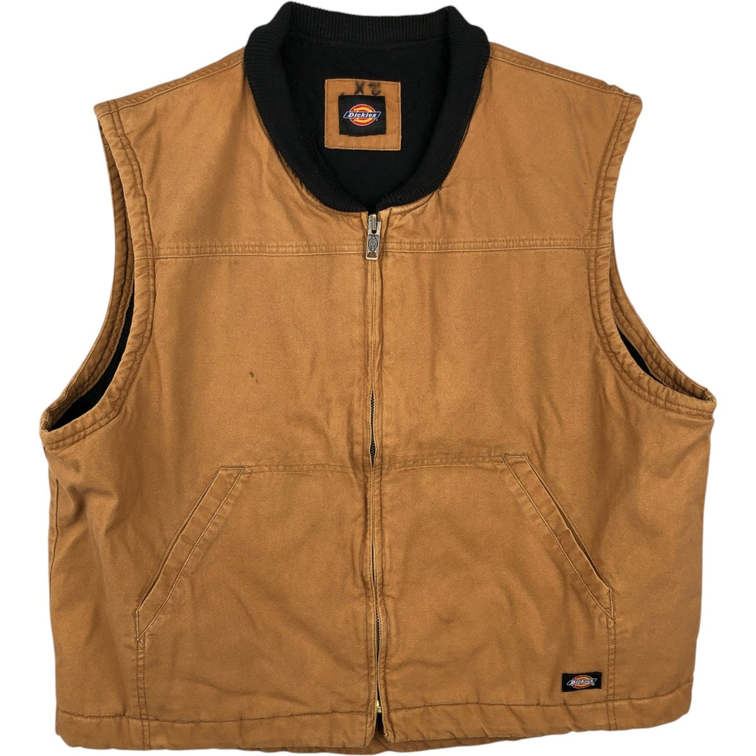 Dickies padded duck vest, men's size XXL. unclear beige type brown Vintage Second Hand