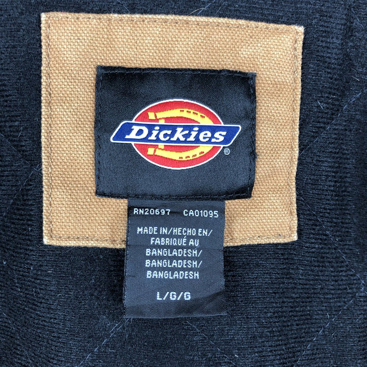 Dickies padded duck vest, men's size L cotton beige type brown Vintage Second Hand