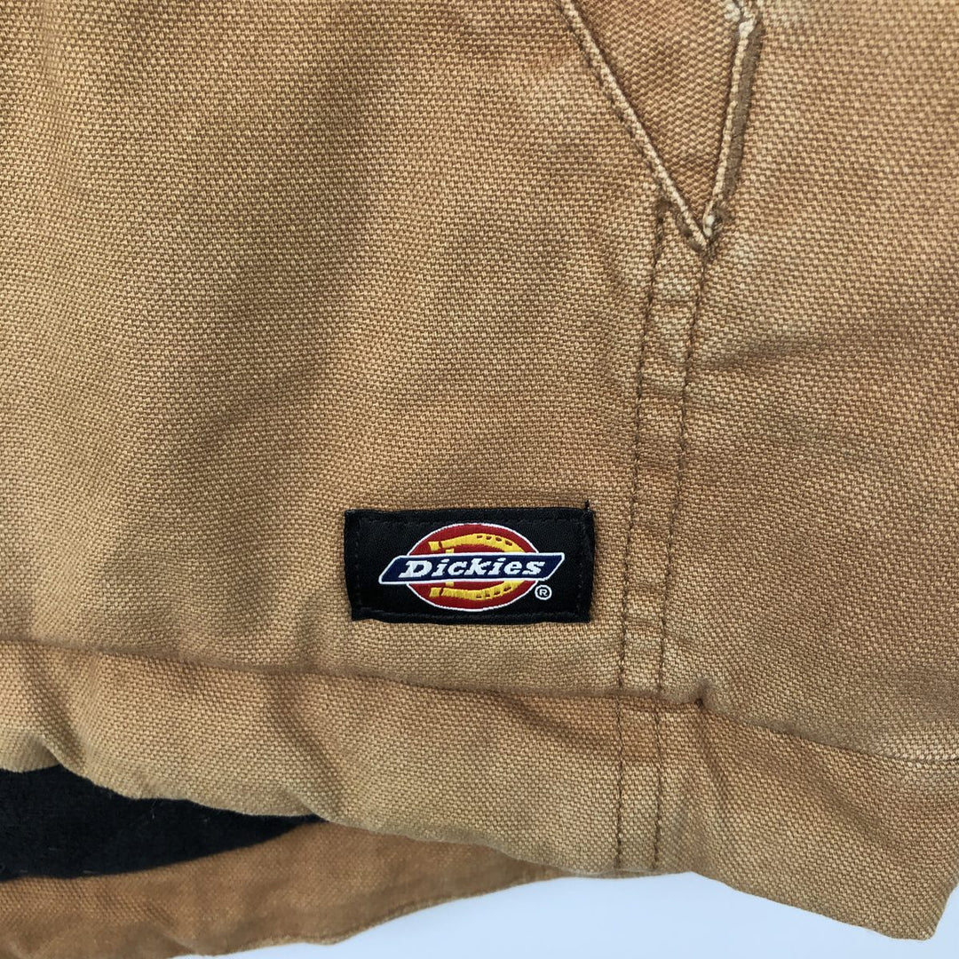 Dickies padded duck vest, men's size L cotton beige type brown Vintage Second Hand
