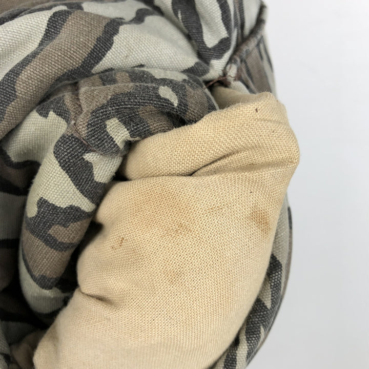 90'S Walls Blizzard-Pruf Camouflage Pattern Treebark Camo Reversible Padded Duck Vest (Men's Size M) unclear gray type Vintage Second Hand