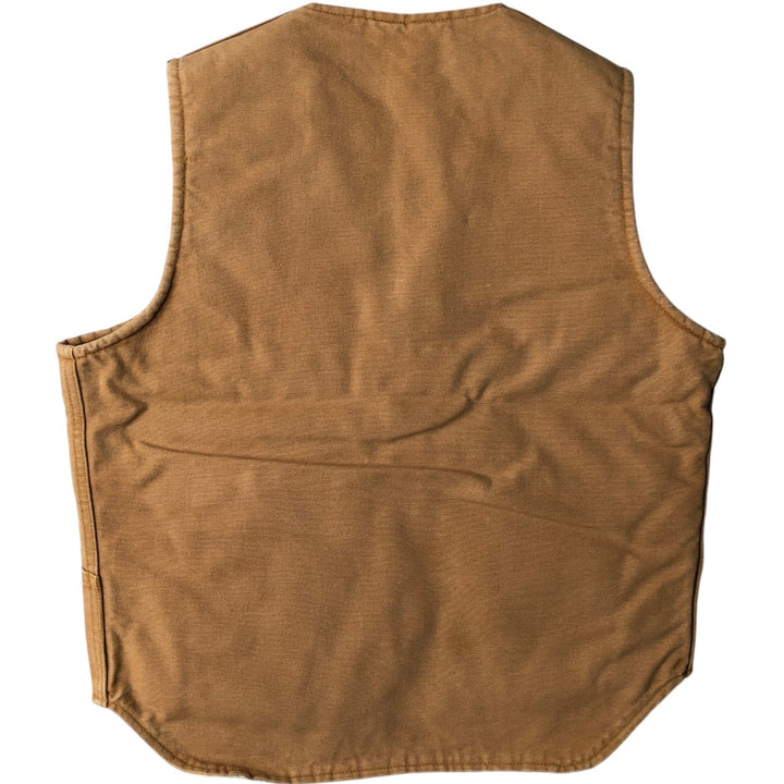 CABOOSE Duck Vest, Made in USA, Men's Size M (Equivalent), Vintage cotton brown type Vintage Second Hand