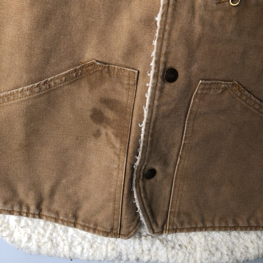 CABOOSE Duck Vest, Made in USA, Men's Size M (Equivalent), Vintage cotton brown type Vintage Second Hand