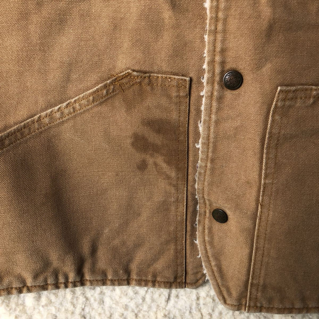 CABOOSE Duck Vest, Made in USA, Men's Size M (Equivalent), Vintage cotton brown type Vintage Second Hand