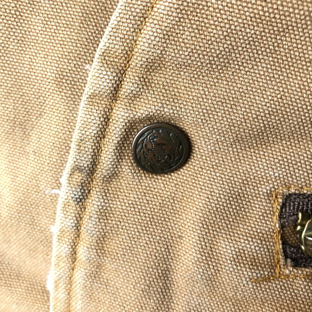 CABOOSE Duck Vest, Made in USA, Men's Size M (Equivalent), Vintage cotton brown type Vintage Second Hand