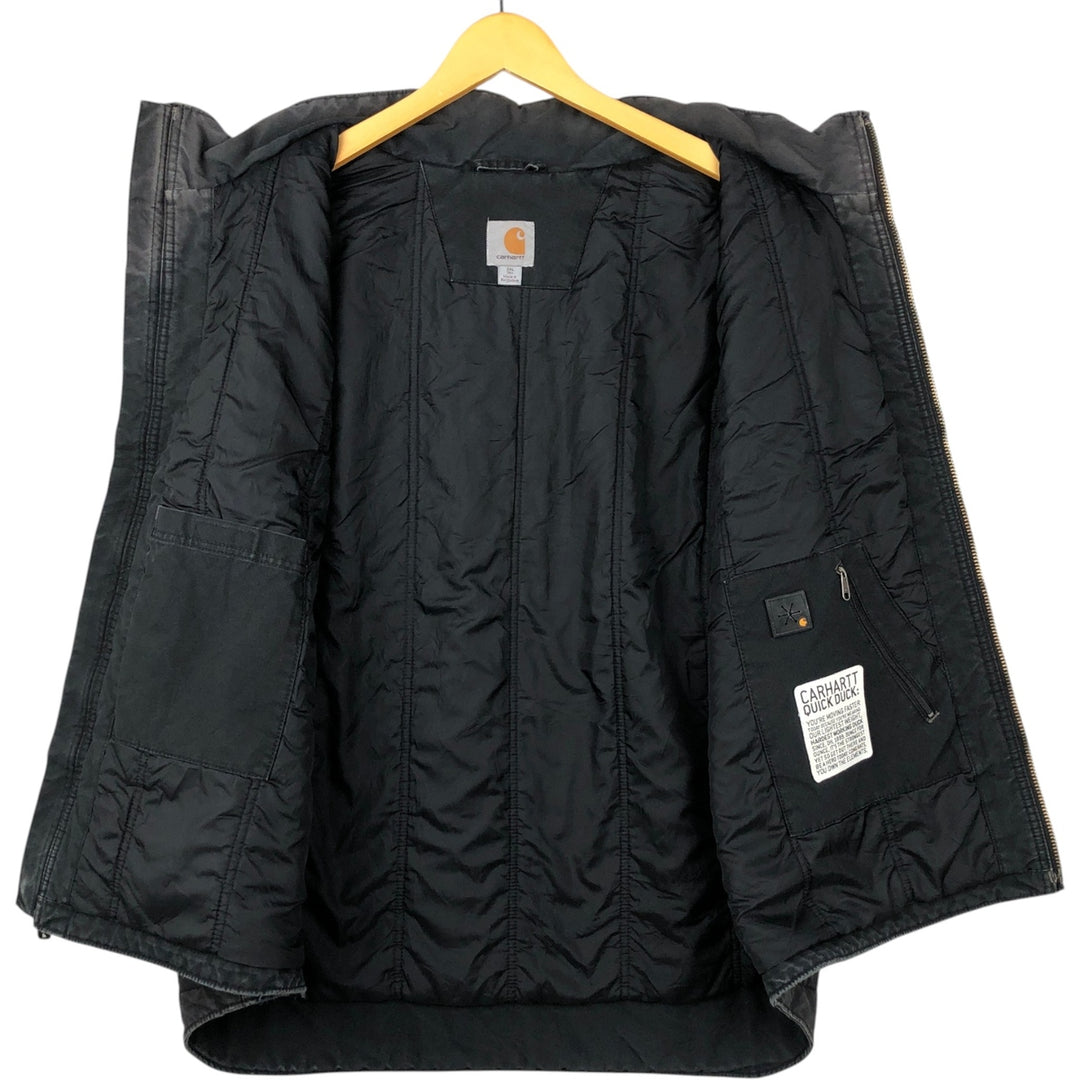 Carhartt QUICK DUCK padded duck vest, men's size XXL equivalent. cotton black type Vintage Second Hand