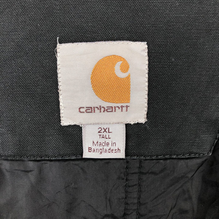 Carhartt QUICK DUCK padded duck vest, men's size XXL equivalent. cotton black type Vintage Second Hand