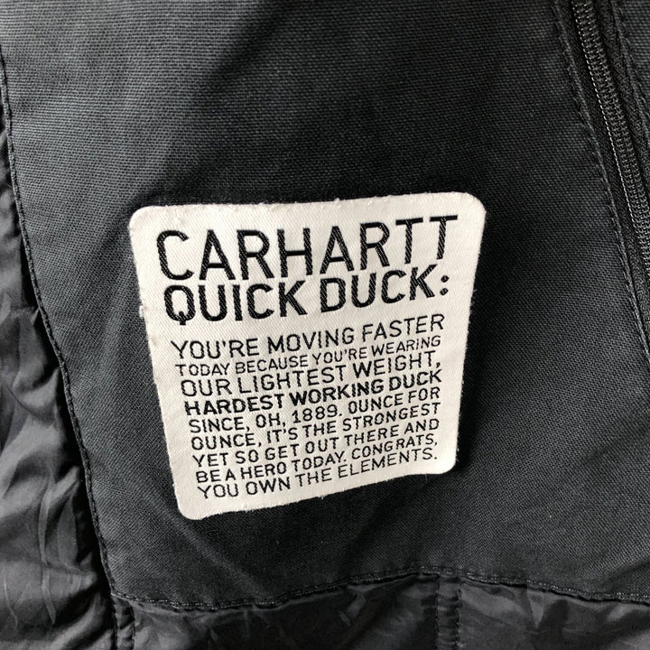 Carhartt QUICK DUCK padded duck vest, men's size XXL equivalent. cotton black type Vintage Second Hand