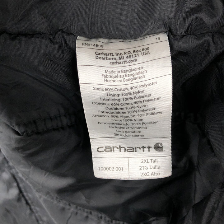 Carhartt QUICK DUCK padded duck vest, men's size XXL equivalent. cotton black type Vintage Second Hand