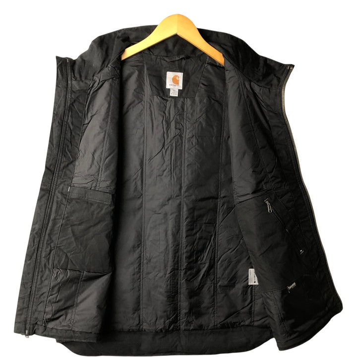 Carhartt QUICK DUCK padded duck vest, men's size XL (approx.) cotton black type Vintage Second Hand