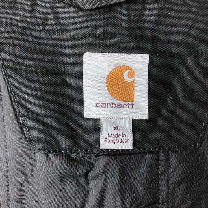 Carhartt QUICK DUCK padded duck vest, men's size XL (approx.) cotton black type Vintage Second Hand