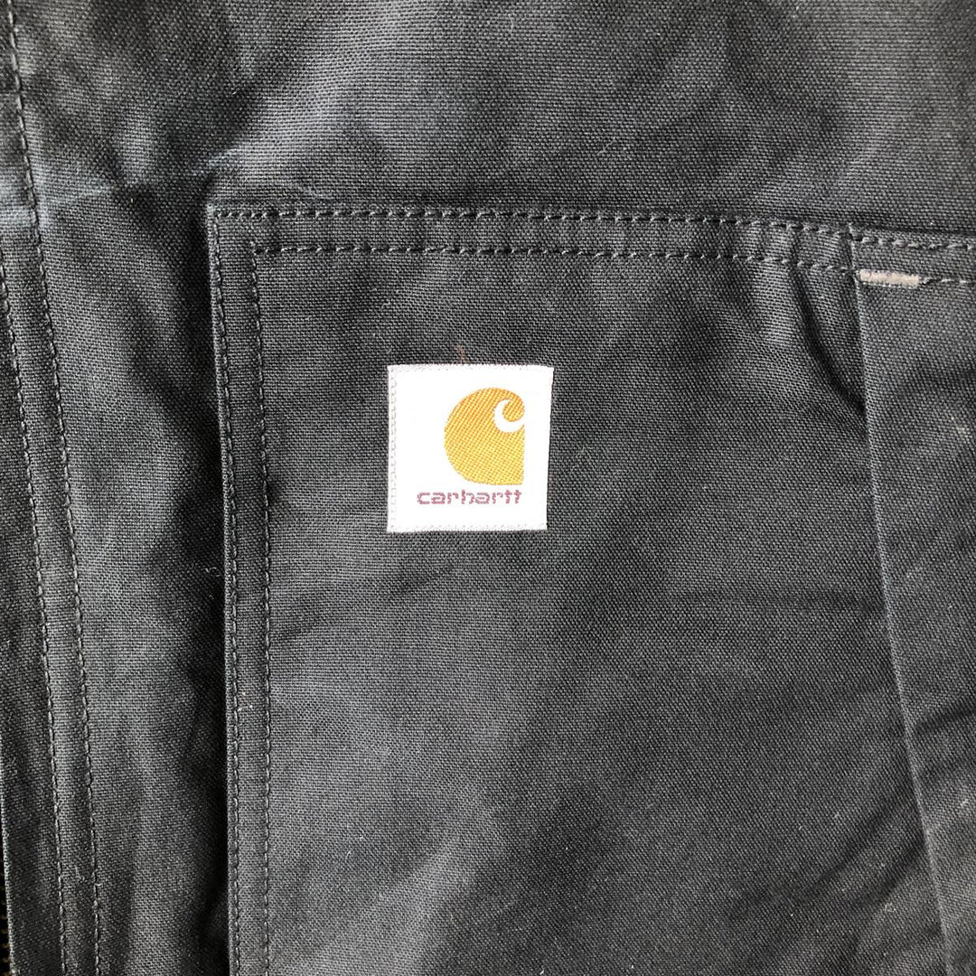 Carhartt QUICK DUCK padded duck vest, men's size XL (approx.) cotton black type Vintage Second Hand