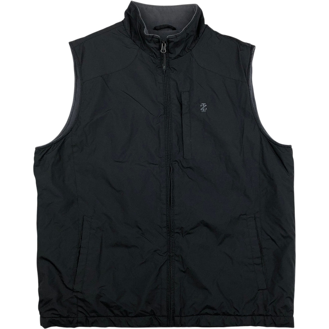 IZOD Ripstop Warm-Up Vest, Men's Size L (approx.) polyester black type Vintage Second Hand