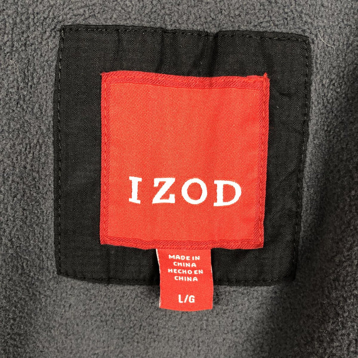 IZOD Ripstop Warm-Up Vest, Men's Size L (approx.) polyester black type Vintage Second Hand