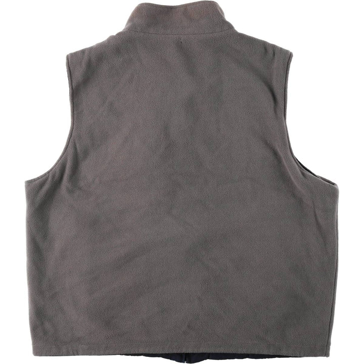 IZOD Reversible Fleece Warm-Up Vest (Men's Size L) polyester navy blue type Vintage Second Hand