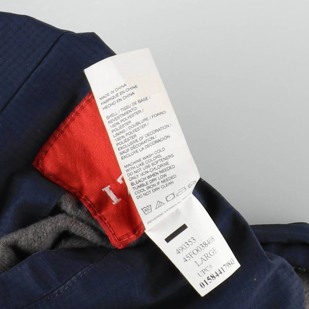 IZOD Reversible Fleece Warm-Up Vest (Men's Size L) polyester navy blue type Vintage Second Hand