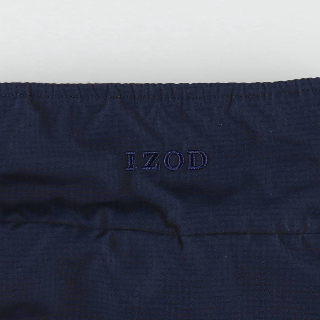 IZOD Reversible Fleece Warm-Up Vest (Men's Size L) polyester navy blue type Vintage Second Hand